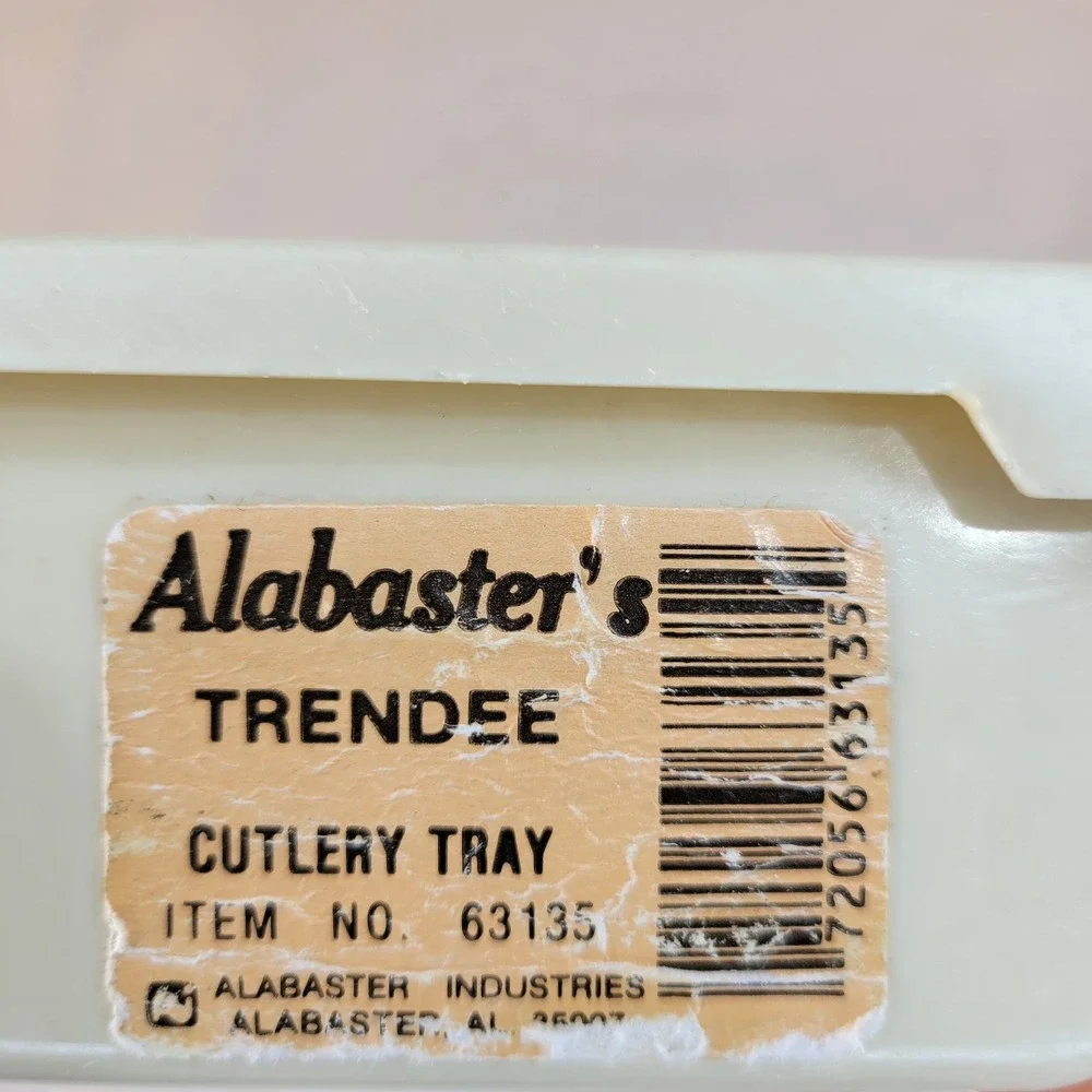 Vintage Alabaster's Trendee Cutlery Tray 12